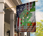 Celtic Cross The Prayer Of St Patrick Flag Happy Saint Patrick's Day Yard Flag Gift Ideas