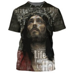 Jesus Christ T-Shirt Love Faith Mens Christian Shirt Christian Birthday Gifts
