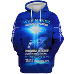 Lion Jesus Cross Way Maker Promise Keeper Hoodie Apparel Unique Christian Gifts For Him