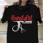 Hairstylist Gun Comb Scissors Vintage T-Shirt Hair Salon Shirts For Hair Stylist