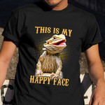 Bearded Dragon This Is My Happy Face Shirt Funny Bearded Dragon Tee Shirts Christmas Gift