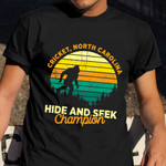 Bigfoot Cricket North Carolina Hide And Seek Champion Vintage Shirt Gifts For Cricket Fans