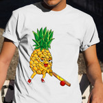 Pineapple Playing Cricket Shirt Funny Graphic Tee Cricket Themed Gifts