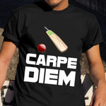 Carpe Diem Shirt Mens Cricket Fan Funny Tee Shirt Coach Gift Ideas