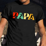 Cricket Papa Shirt Funny Vintage Mens T-Shirt Gifts For Father Day