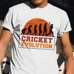 Cricket Evolution Shirt Mens Funny Graphic Tees Gifts For Young Baseball Players