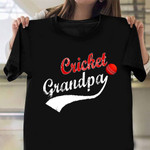 Cricket Grandpa T-Shirt Cricket Lover Gift For Grandpa Fathers Day Ideas
