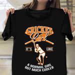 Cricket Girl Like A Normal Girl Shirt Queen T-Shirt Vintage Cricket Fan Gift Ideas