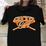 Cricket Girl Shirt For Women Retro Sports T-Shirts Best Cricket Gifts