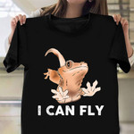 Crested Gecko I Can Fly T-Shirt Funny Gifts For Gecko Lovers Owners