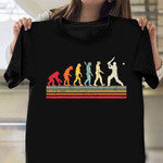 Cricket Evolution Vintage T-Shirt Mens Funny Best Gift For Cricketer