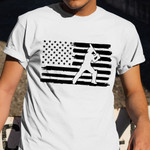Cricket American Flag Shirt Cricket Sport Game Clothes Present For Husband