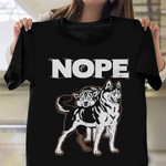 Siberian Husky Dog Nope T-Shirt Mens Funny Husky Shirts Dog Lover Owner Gifts