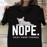Frenchie Nope Okay Here Thanks Shirt Cute French Bulldog T-Shirts For Ladies