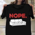 Not Today Playing On The Couch T-Shirt Hilarious Funny Graphic Tee Lazy Shirt