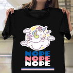 Nope Sleeping Unicorn Laying On Cloud T-Shirt Cute Unicorn Shirt Gifts For Her