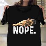 German Shepherd Nope Shirt Animal Graphic Funny Clothes Dog Lover Gifts For Him
