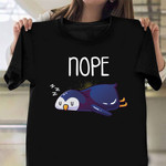 Nope Not Today Shirt Sleeping Penguin Cute Printed T-Shirts Mens Birthday Gift Ideas