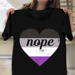Nope Asexual T-Shirt Ace Pride Clothes Asexual Flag Shirt Pride Month Clothes Gifts