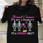 Breast Cancer It'S Not A Disability Shirt In October We Wear Pink Skull Clothing