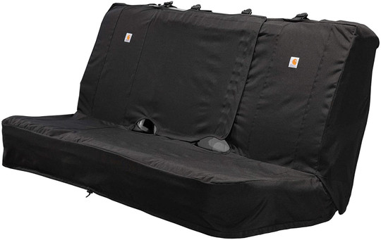 Carhartt Universal Fitted Nylon Duck Full Size Bench Seat Cover Black Truck Gears - Carhartt Universal Bench Seat Cover Install