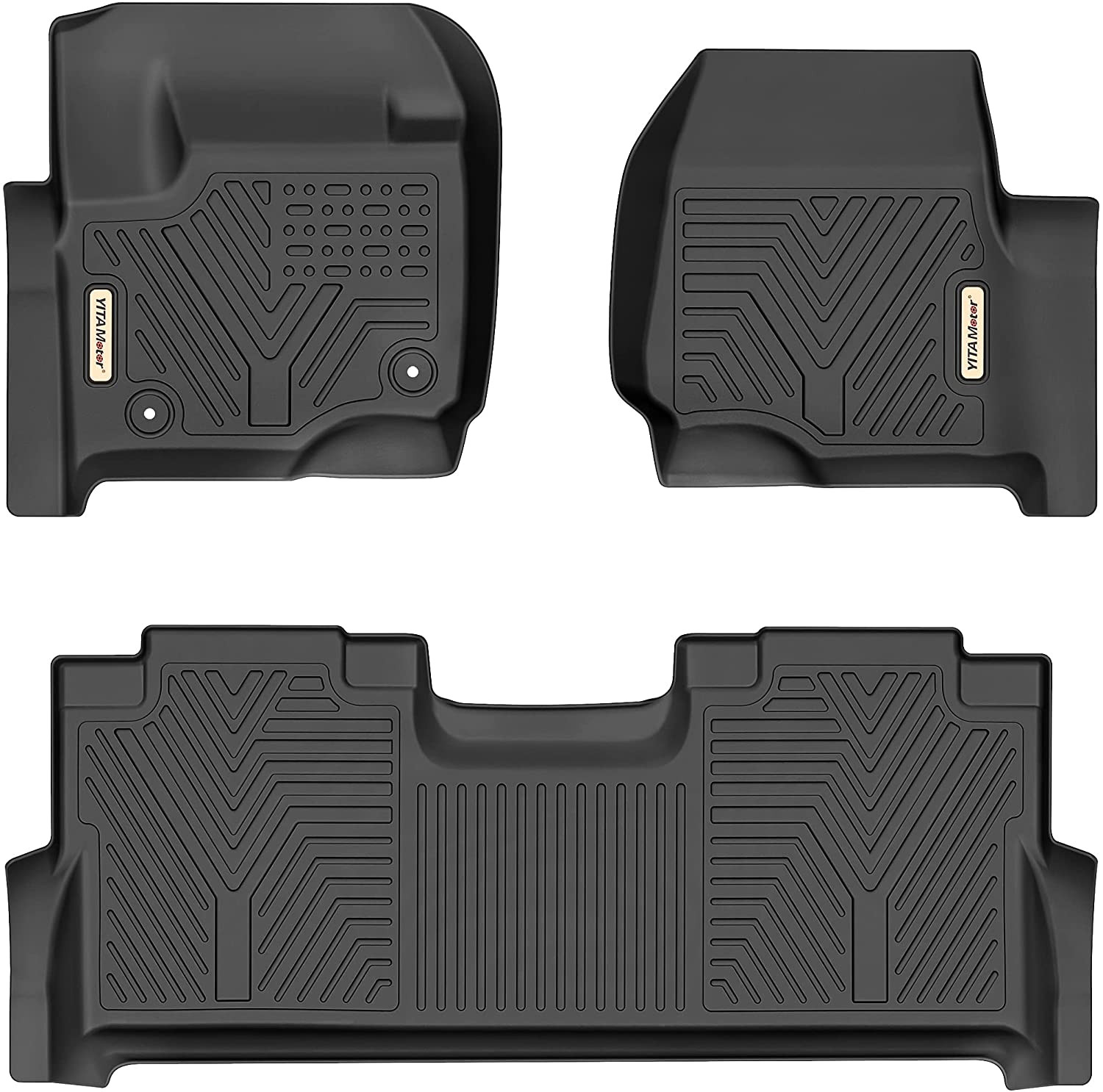 YITAMOTOR Floor Mats Compatible for 2013-2017 Honda Accord Sedans Front and Rear 2 Rows All Weather Heavy Duty Rubber Car Floor Liners Black 