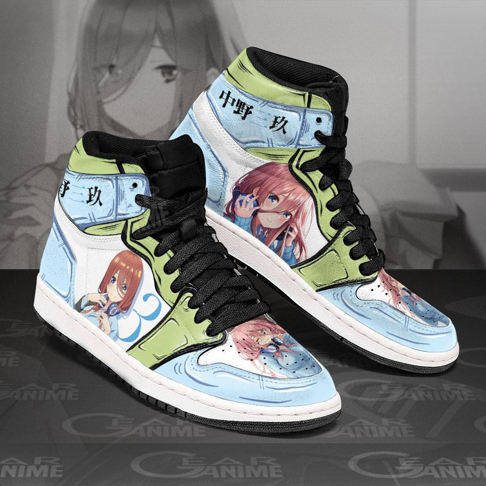 Miku Nakano Anime Quintessential Quintuplets Air Jordan High top shoes2