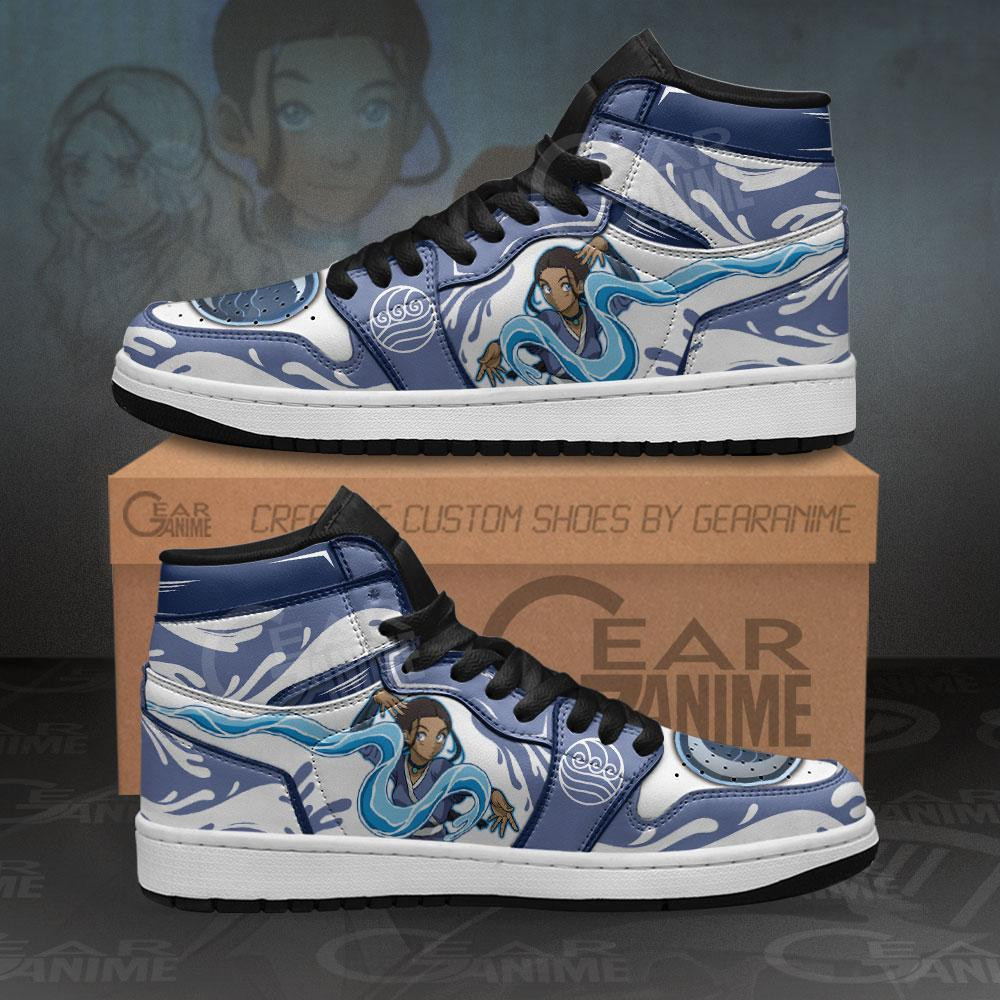 Katara Avatar The Last Airbender Anime Air Jordan High top shoes1