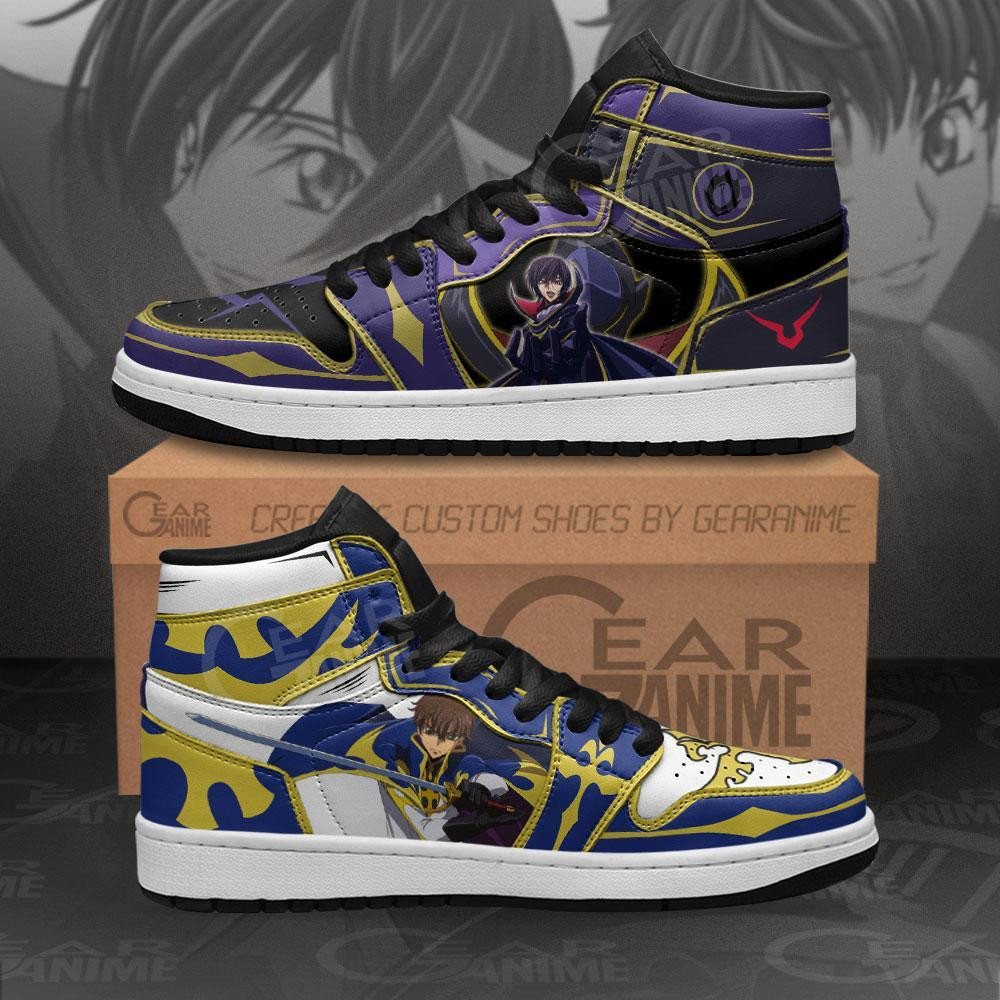 Lelouch and Suzaku Anime Code Geass Air Jordan High top shoes1