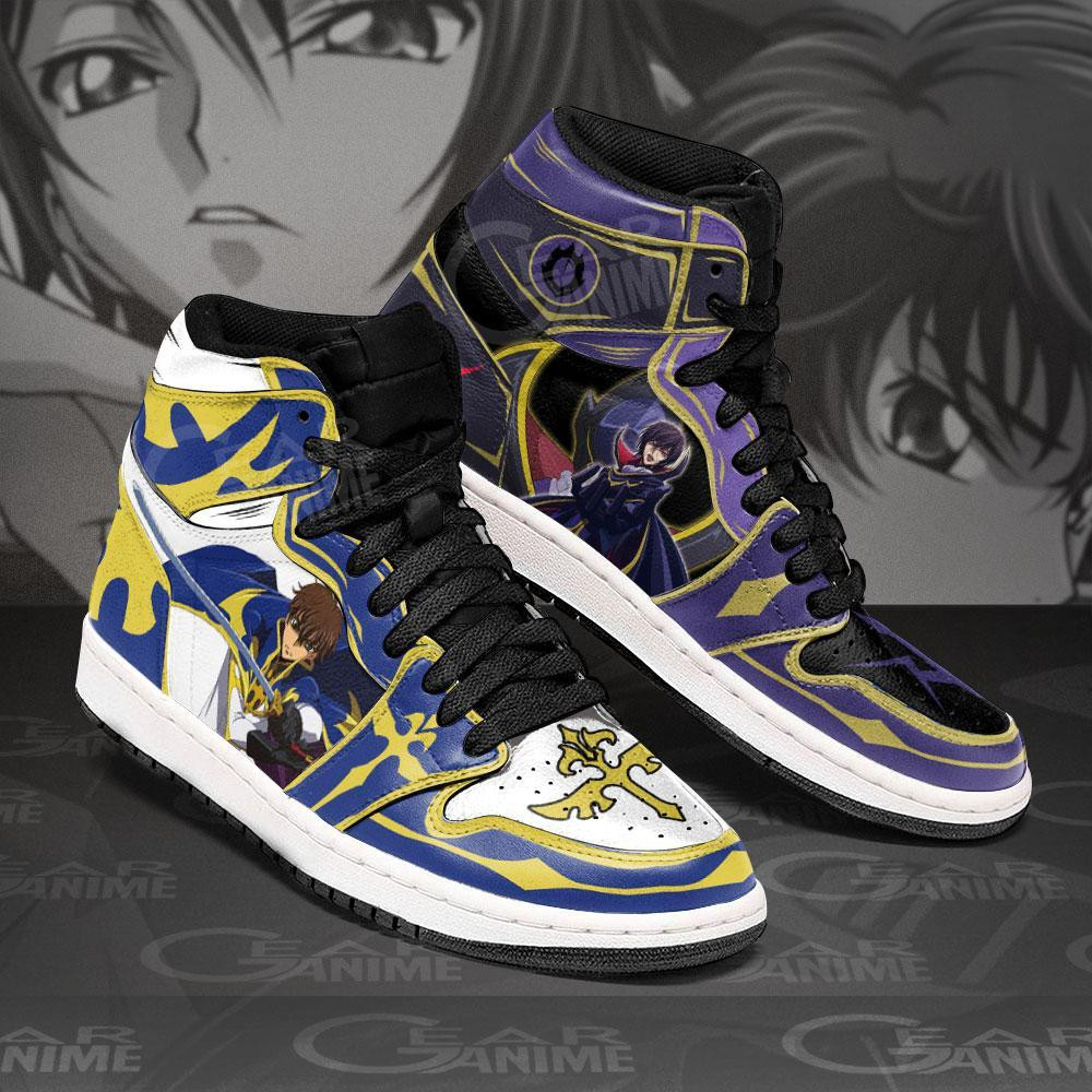 Lelouch and Suzaku Anime Code Geass Air Jordan High top shoes2