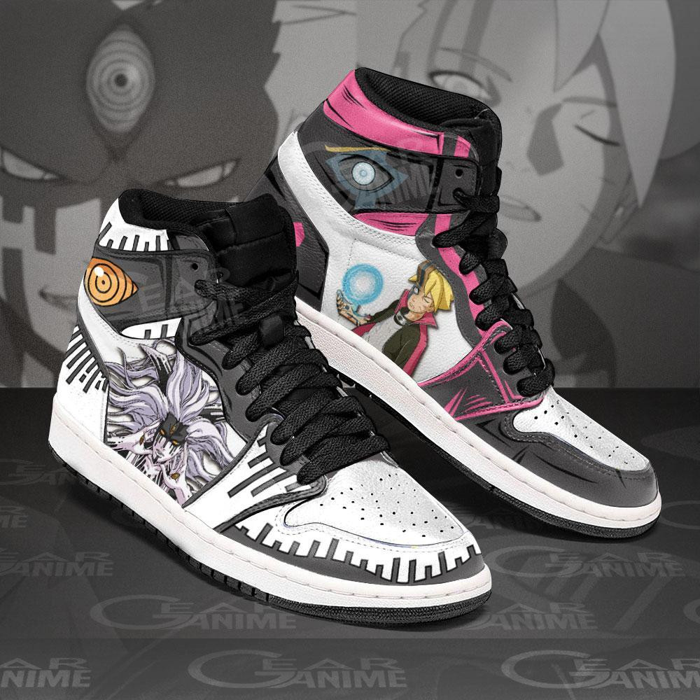 Fused Momoshiki and Borushiki Anime Boruto Air Jordan High top shoes2