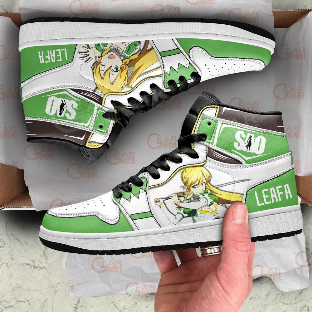Leafa Anime Sword Art Online Air Jordan High top shoes2