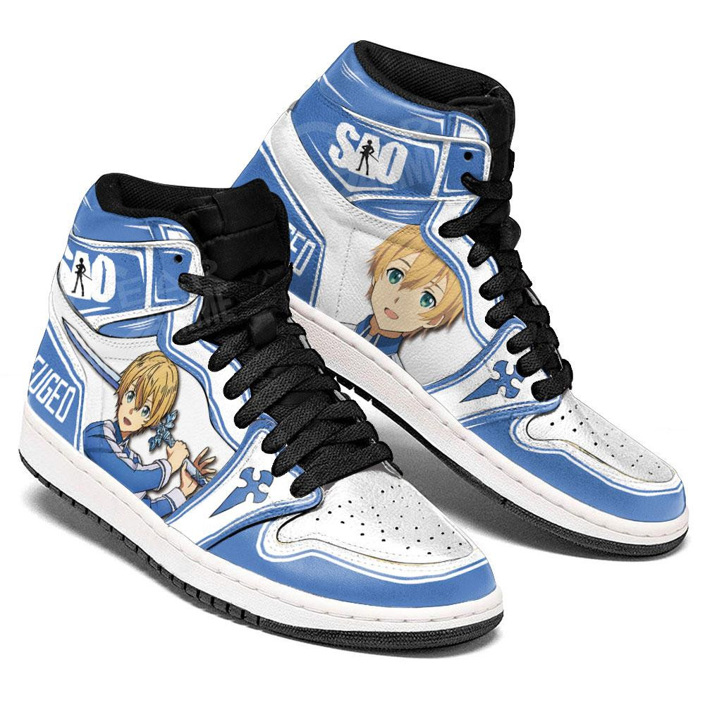 SAO Eugeo Anime Sword Art Online Air Jordan High top shoes2