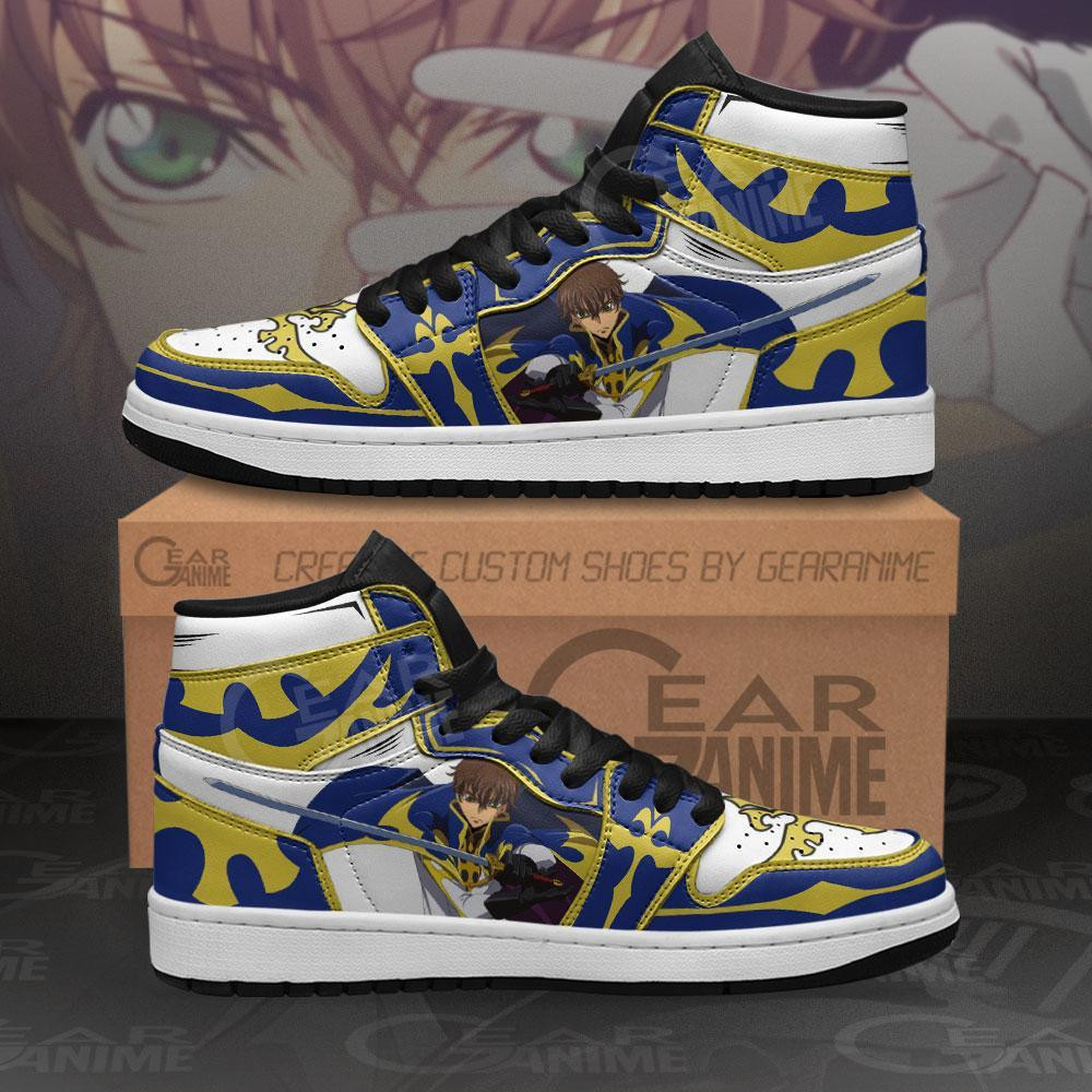 Suzaku Kururugi Anime Code Geass Air Jordan High top shoes1
