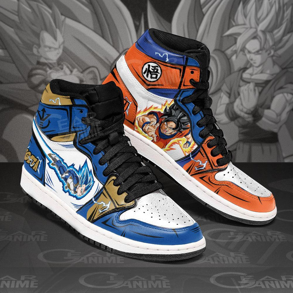 Goku and Vegeta Dragon Ball Anime Air Jordan High top shoes2