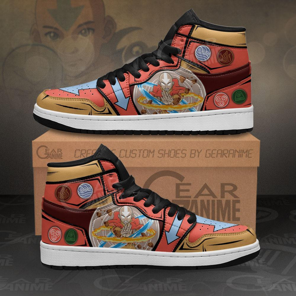 Avatar Aang Sneakers Custom The Last Airbender Anime Shoes - Gear Anime