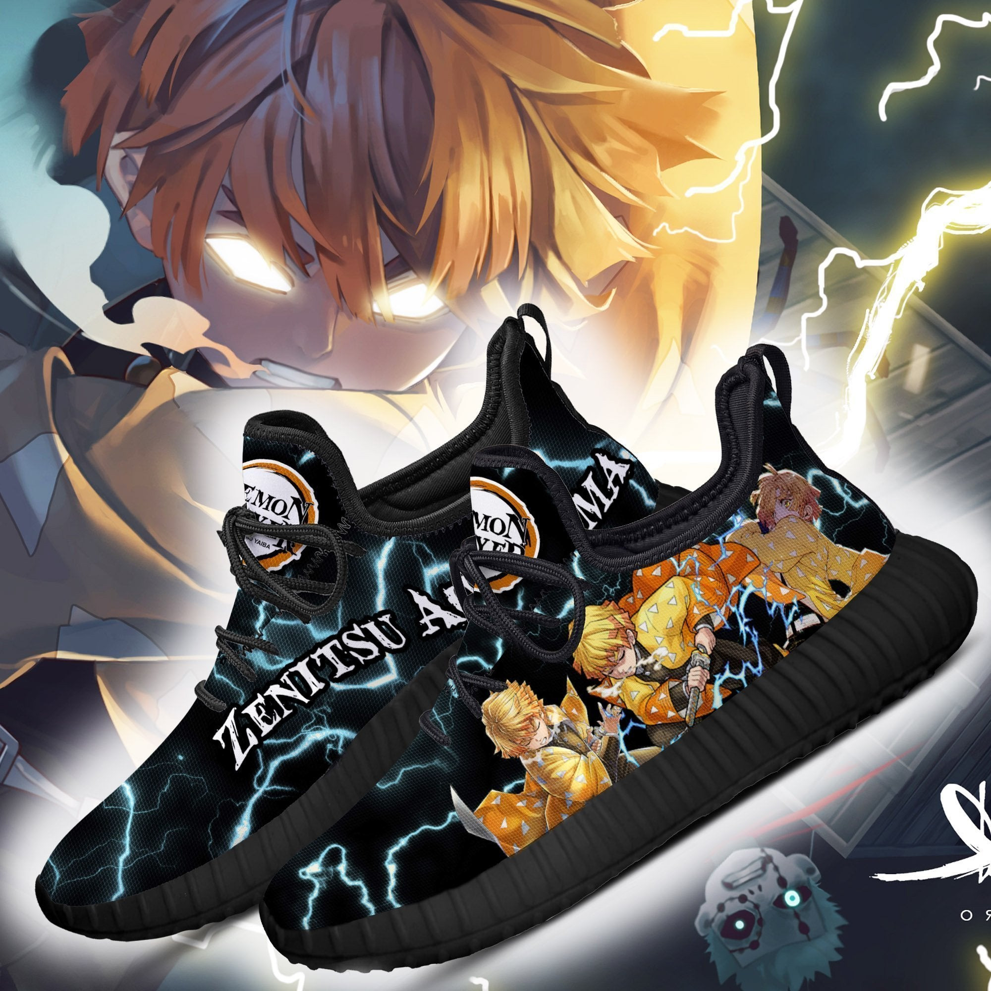 BEST Demon Slayer Zenitsu Thunder Breathing Reze Shoes Sneaker2