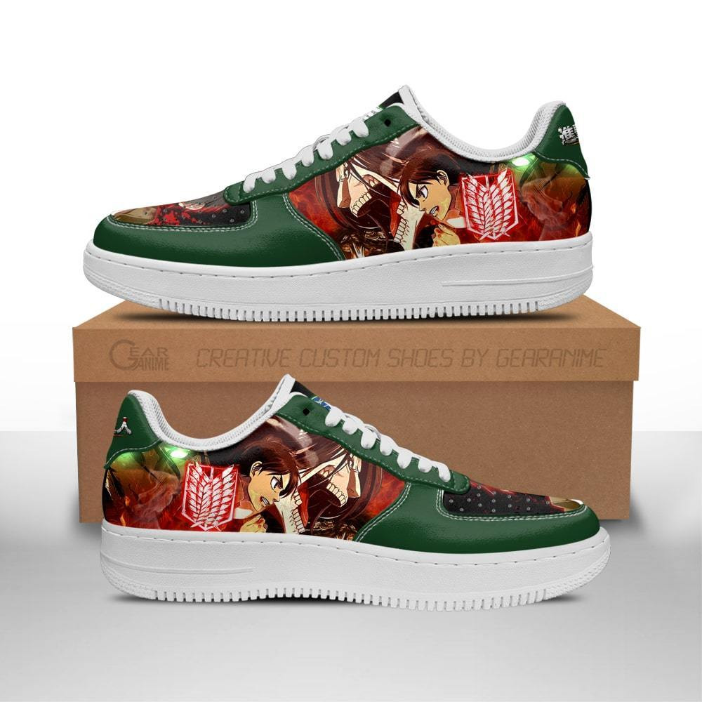 Attack On Titan Eren Yeager Air AOT Anime Nike Air Force Shoes1