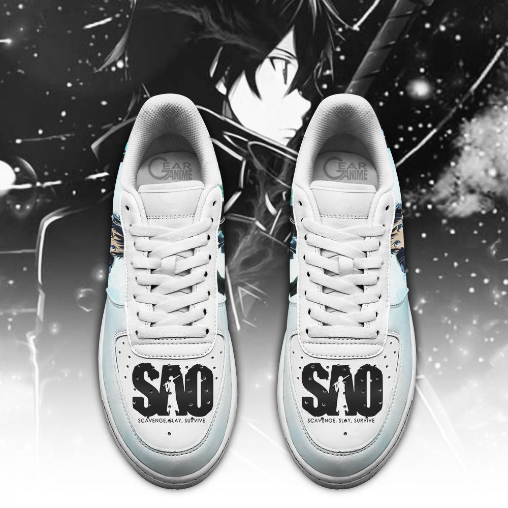 SAO Kirito Sword Art Online Anime Nike Air Force Shoes 2
