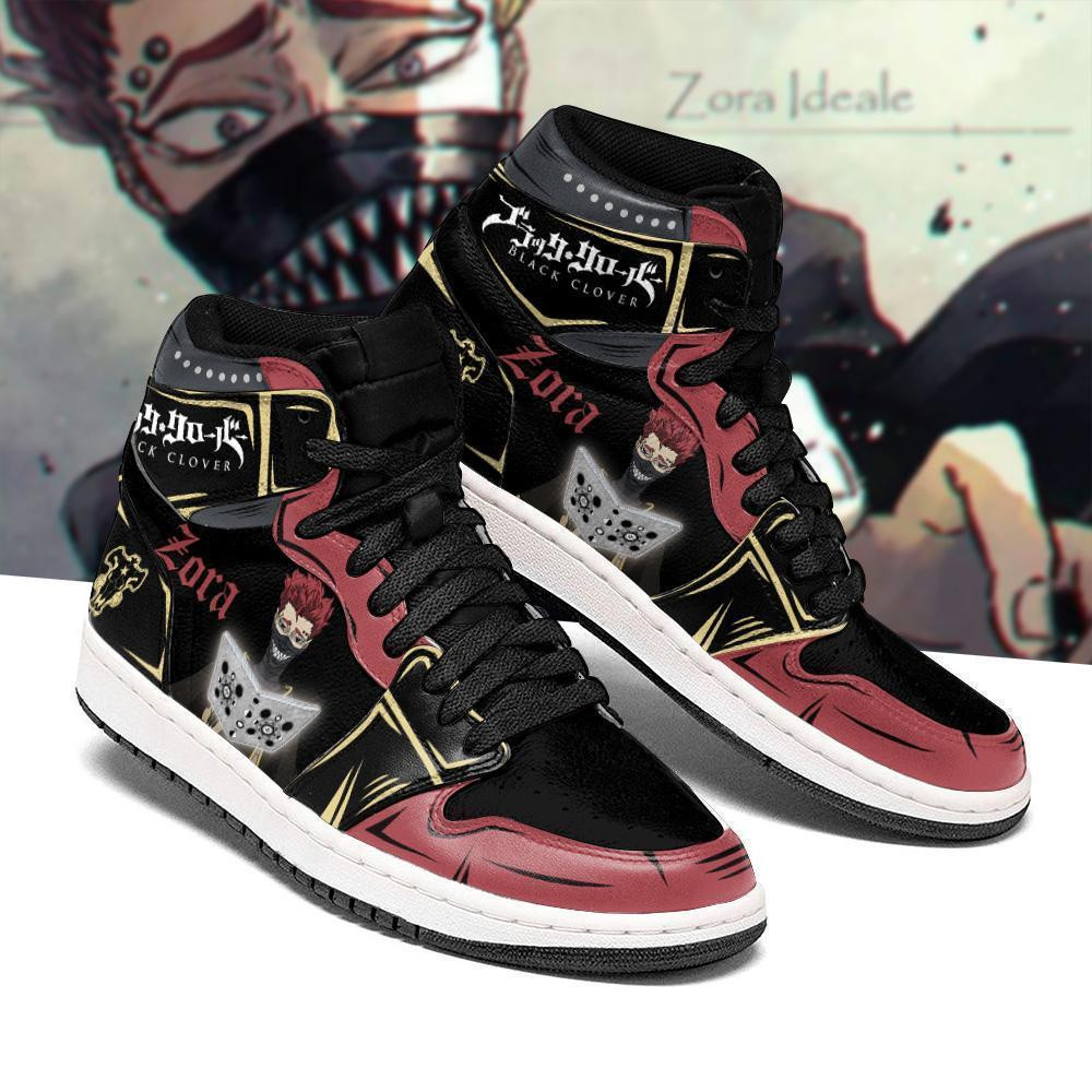 Black Bull Zora Ideale Black Clover Anime Air Jordan High top shoes1