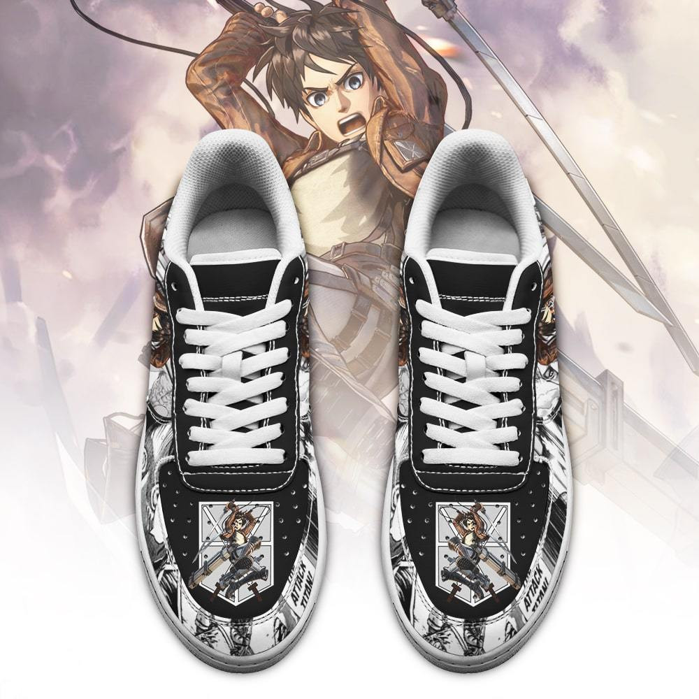 AOT Eren Attack On Titan Anime Nike Air Force shoes2