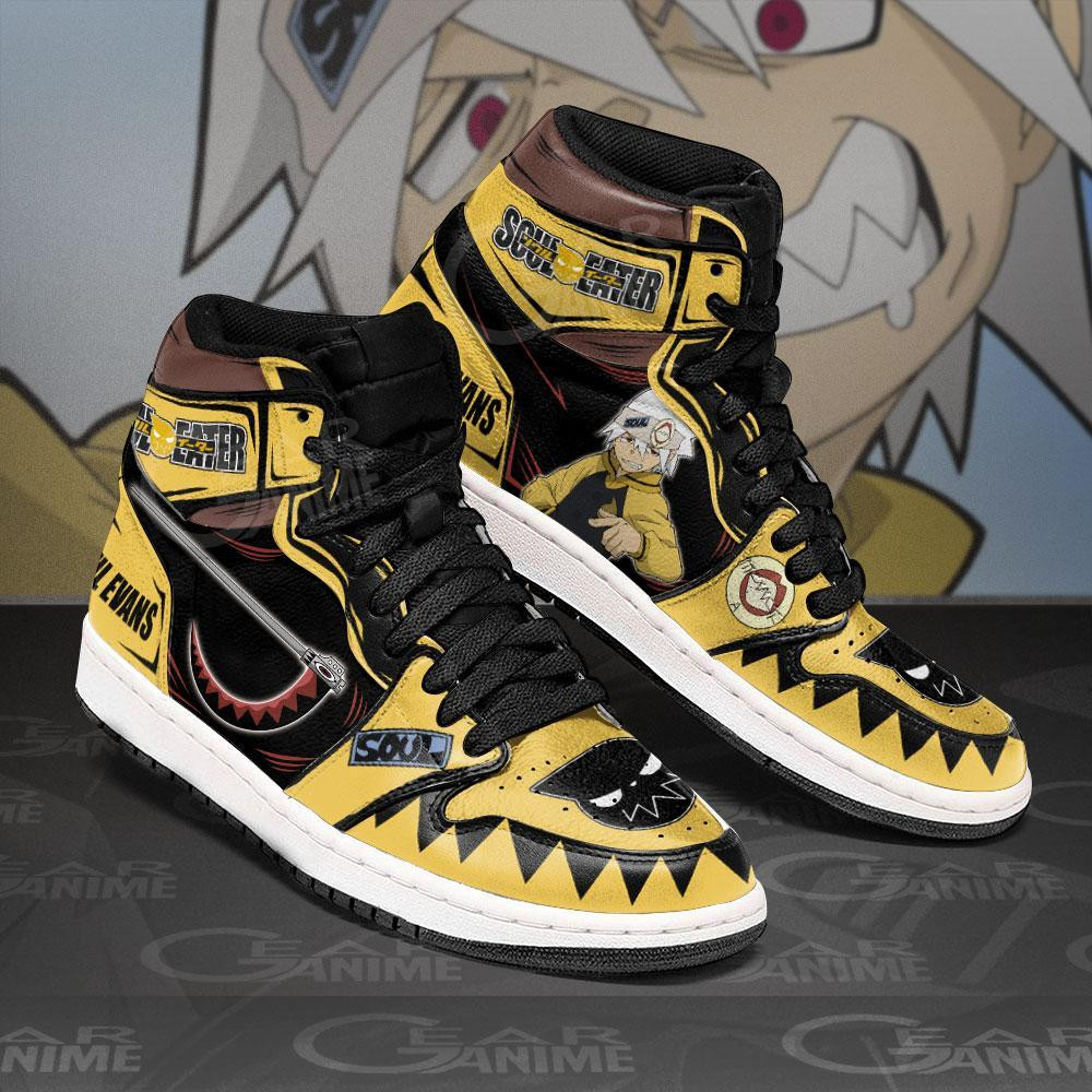 Soul Evans Soul Eater Anime Air Jordan High top shoes2