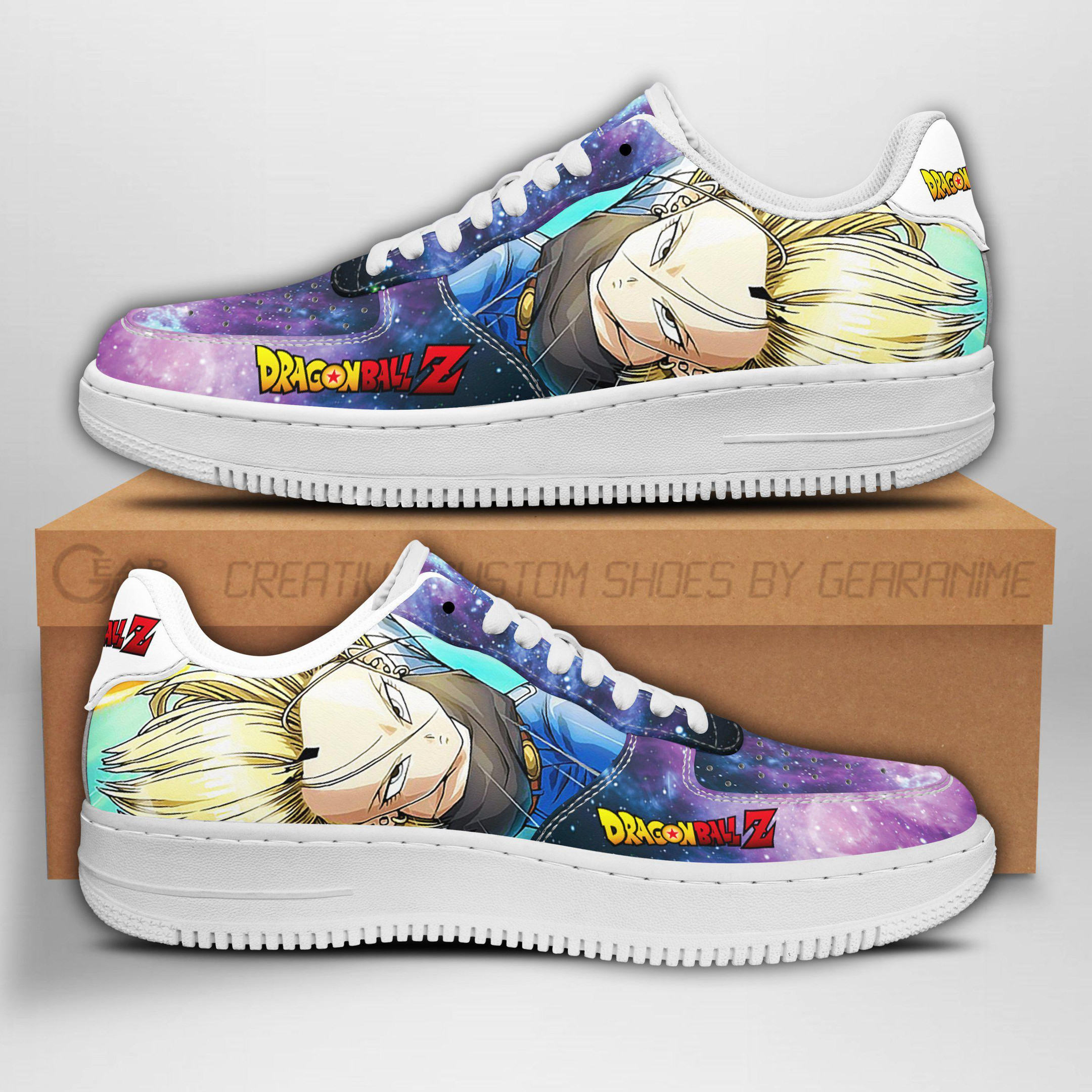 Android 18 Galaxy Anime Dragon Ball Nike Air Force shoes1