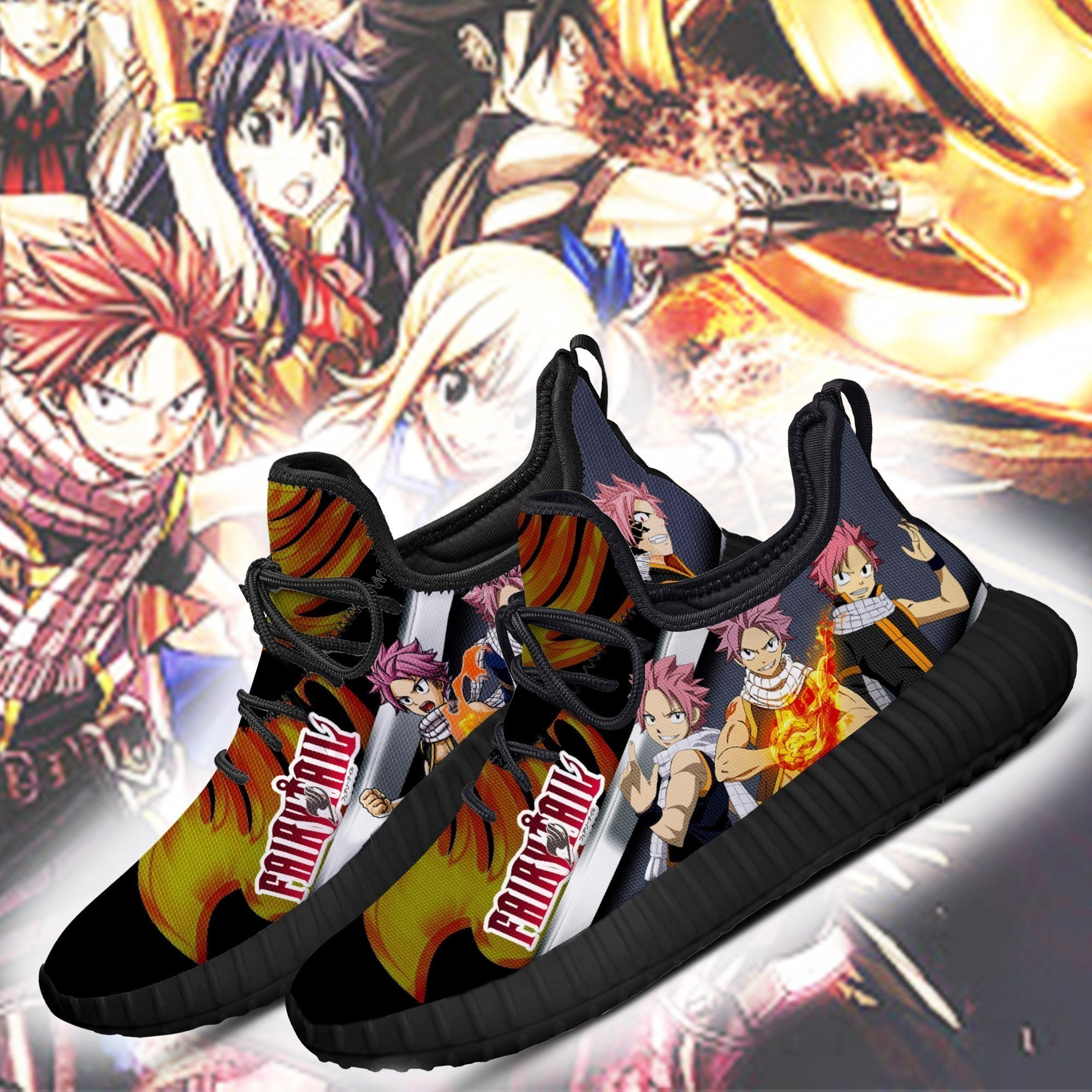 BEST Fairy Tail Natsu Fairy Tail black Reze Shoes Sneaker2