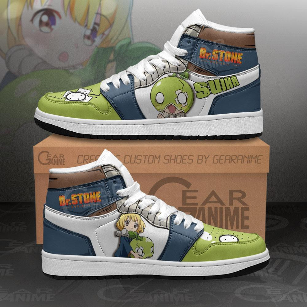 Suika Anime Dr. Stone Air Jordan High top shoes1