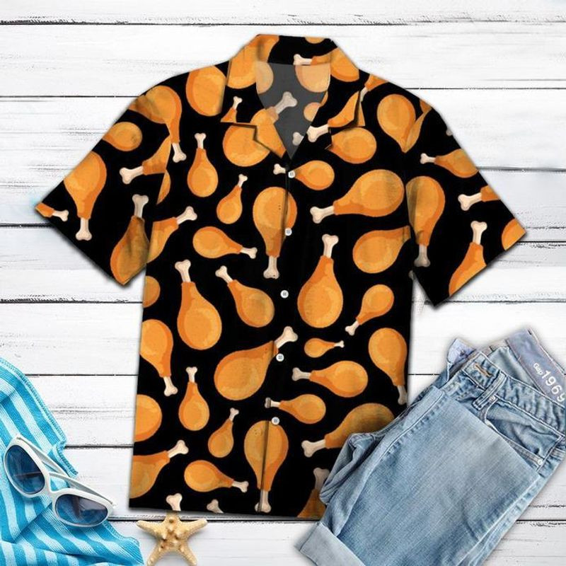 Fried chicken short sleeve hawaiian shirt unisex hawaii size S-5XL