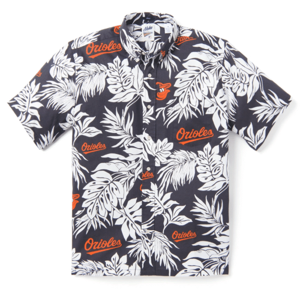 Baltimore Orioles Aloha Mlb Baseball Hawaiian Graphic Print Short Sleeve Hawaiian Shirt  size S - 5XL