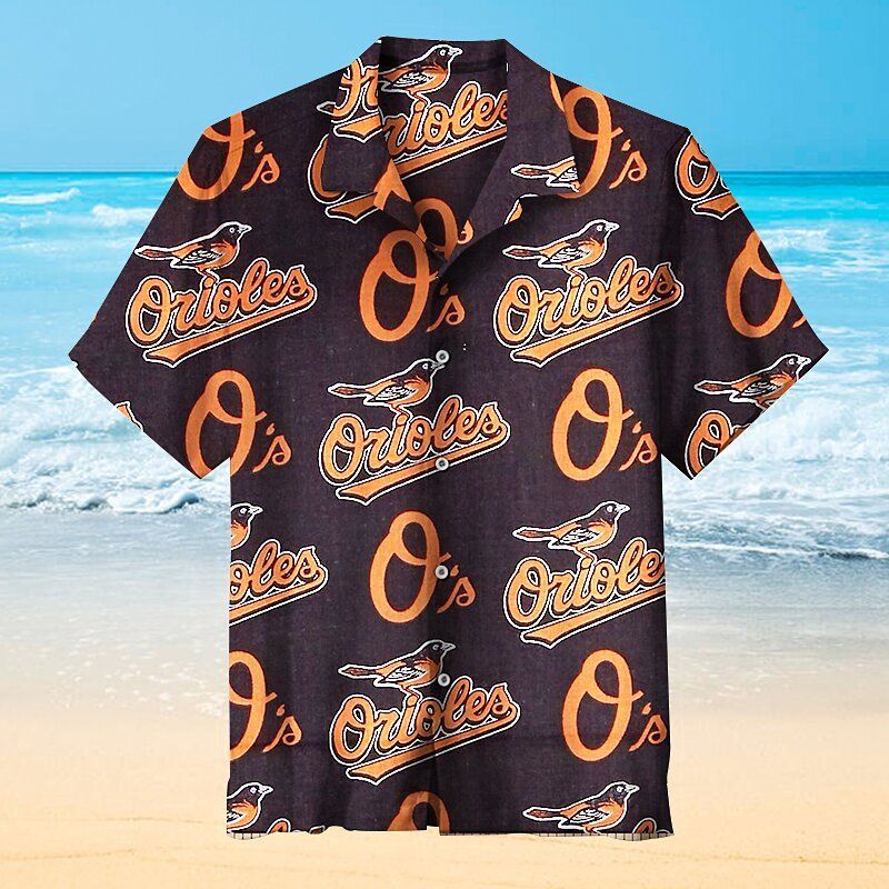 Baltimore Orioles Mlb Hawaiian Graphic Print Short Sleeve Hawaiian Shirt  size S - 5XL