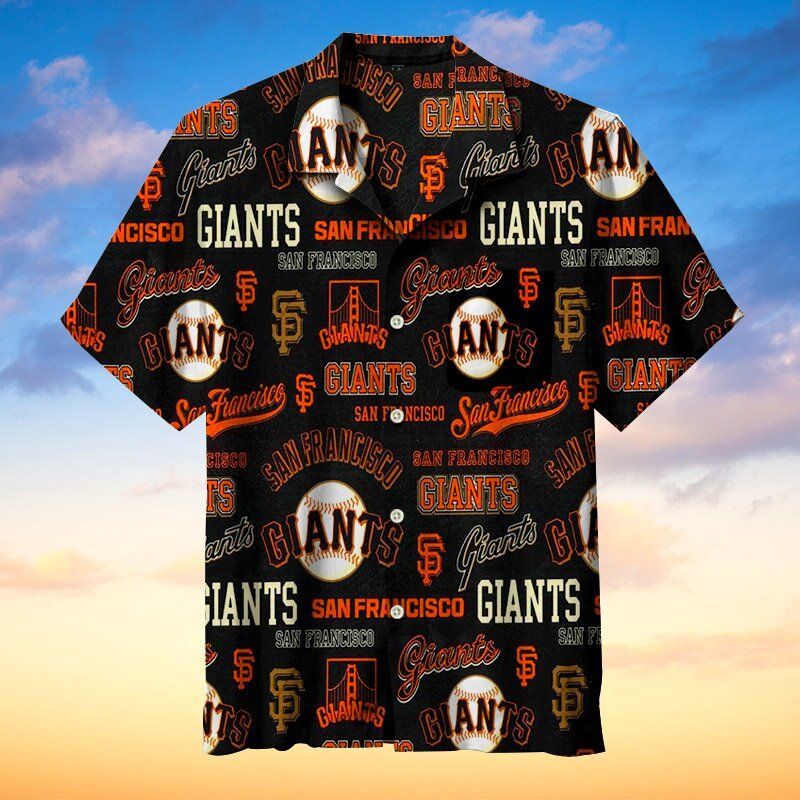 San Francisco Giants Baseball Mlb Hawaiian Graphic Print Short Sleeve Hawaiian Shirt  size S - 5XL