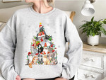 Funny Cats Christmas Tree Crewneck Sweatshirt